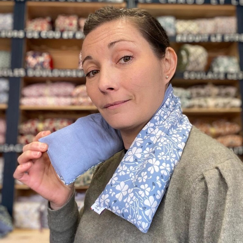 Bouillotte soin cervicale graine de lin emplâtre naturel chaud froid
