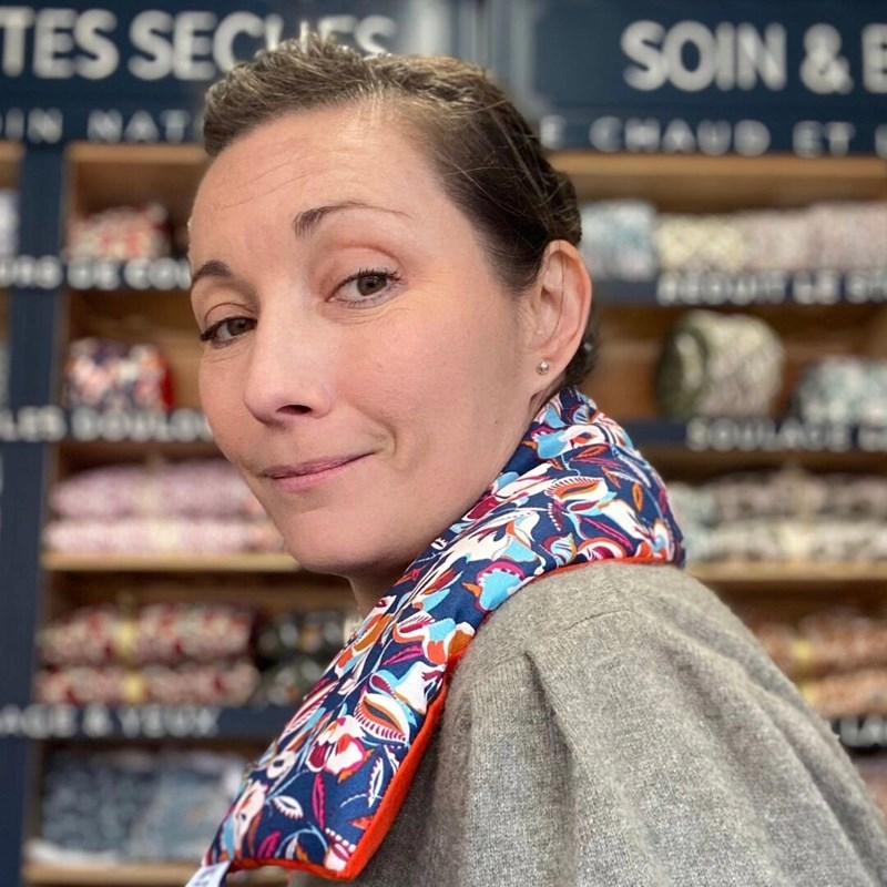 Bouillotte soin cervicale graine de lin emplâtre naturel chaud froid