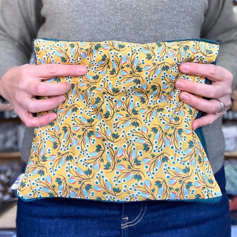 Bouillotte soin grandes zones graine de lin emplâtre naturel chaud froid