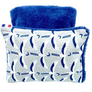 Bouillotte soin format nomade, graine de lin, pour le visage, la tête et yeux