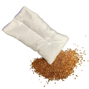 Bouillotte soin format nomade, graine de lin, pour le visage, la tête et yeux