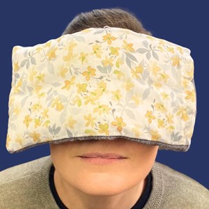 Bouillotte soin format nomade, graine de lin, pour le visage, la tête et yeux