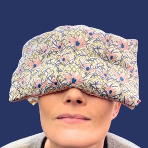 Bouillotte soin format nomade, graine de lin, pour le visage, la tête et yeux
