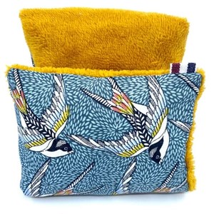 Bouillotte soin format nomade, graine de lin, pour le visage, la tête et yeux