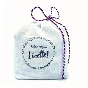 Bouillotte soin format nomade, graine de lin, pour le visage, la tête et yeux