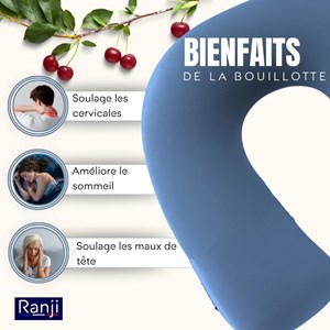 Tour de cou chauffant noyaux de cerise micro-onde - naturel, lavable