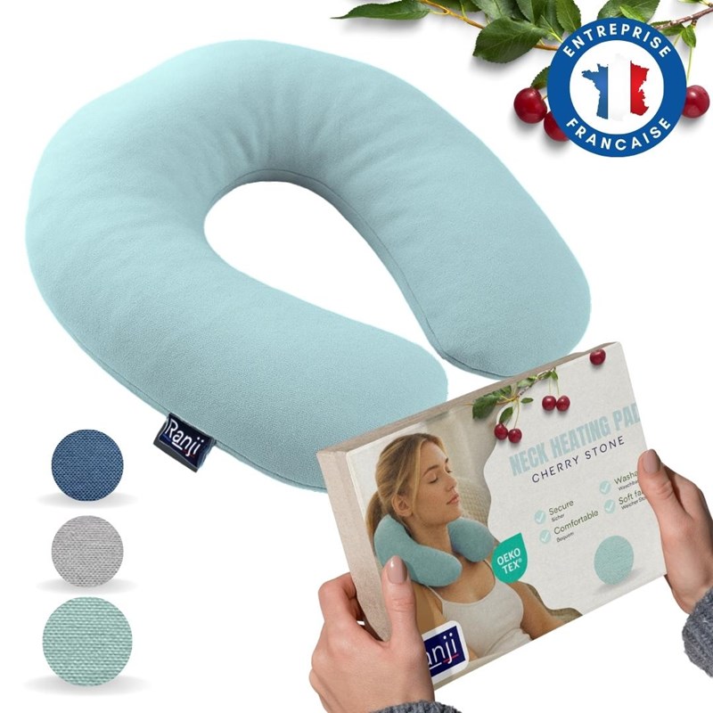 Tour de cou chauffant noyaux de cerise micro-onde - naturel, lavable