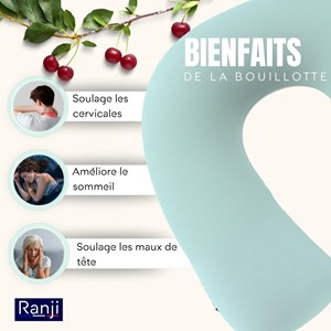 Tour de cou chauffant noyaux de cerise micro-onde - naturel, lavable