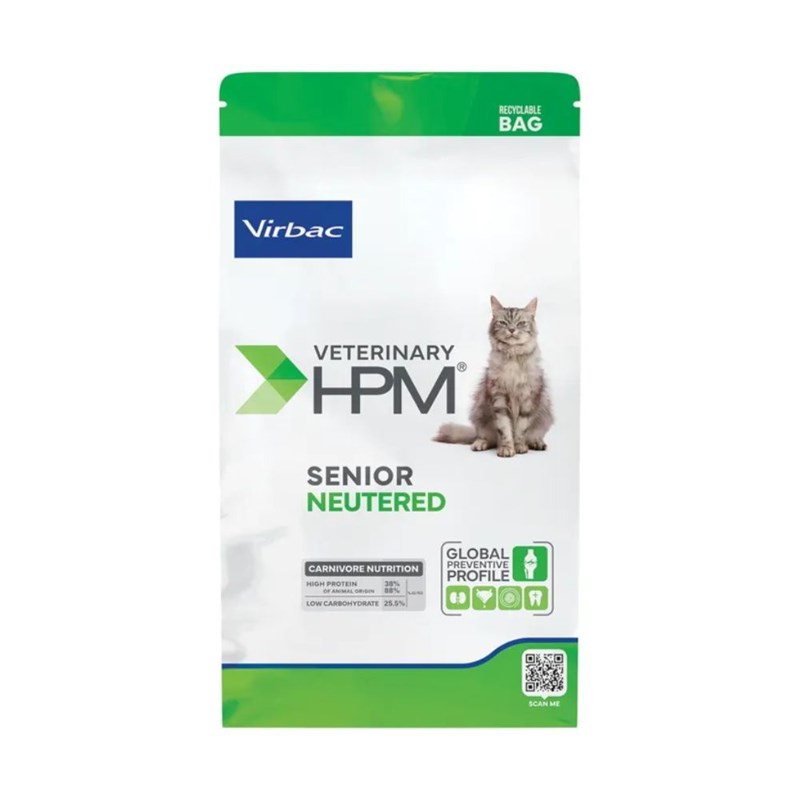 Croquettes chat veterinary hpm cat senior neutered - virbac