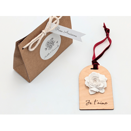 Décor en plâtre &nbsp;je t'aime&nbsp; - senteur rose ancienne