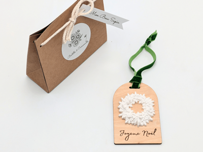 Décor en plâtre &nbsp;joyeux noël&nbsp; - senteur mon beau sapin