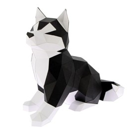 Kit créatif agent paper husky à construire 3d