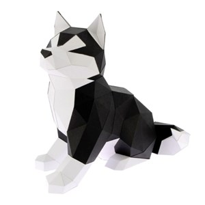 Kit créatif agent paper husky à construire 3d