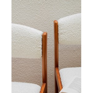 Paire de chaises en bois et tissu n°1071