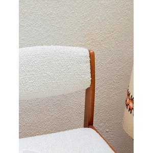 Paire de chaises en bois et tissu n°1071