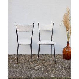 Paire de chaises en métal n°1048
