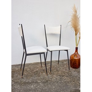 Paire de chaises en métal n°1048