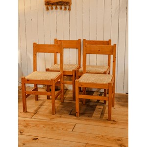 Lot de 4 chaises en bois n°801