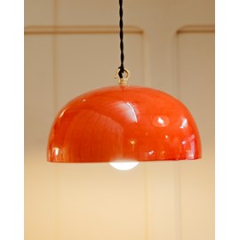 Lampe baladeuse en céramique orange n°102