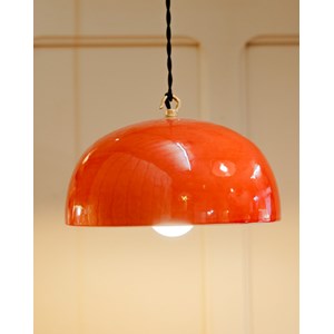 Lampe baladeuse en céramique orange n°102