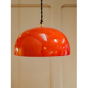 Lampe baladeuse en céramique orange n°102