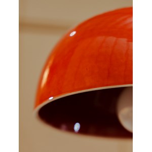 Lampe baladeuse en céramique orange n°102