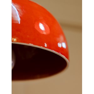 Lampe baladeuse en céramique orange n°102