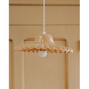 Lampe baladeuse en céramique beige n°103