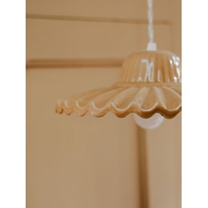 Lampe baladeuse en céramique beige n°103