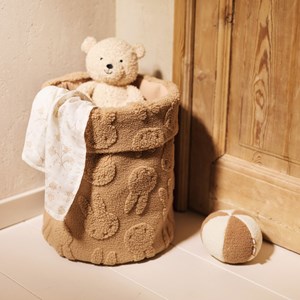 Panier de rangement miffy jacquard teddy biscuit (35 x 30 cm)
