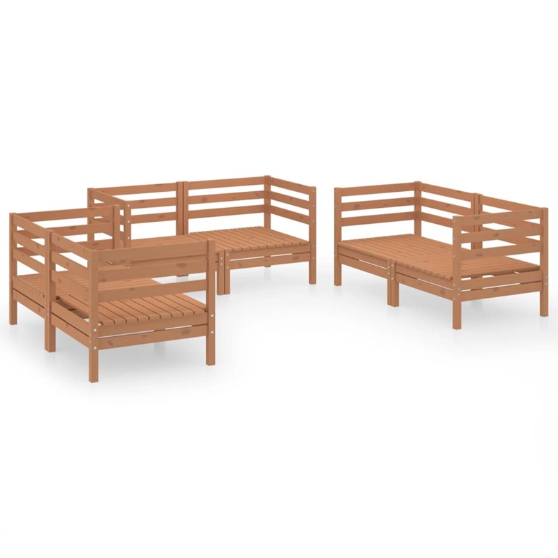 Salon de jardin meuble d'extérieur ensemble de 63.5 x 63.5 x 62.5 cm bois marron