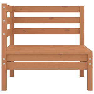 Salon de jardin meuble d'extérieur ensemble de 63.5 x 63.5 x 62.5 cm bois marron