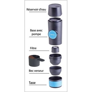 Mini cafetière expresso nomade usb 90 ml