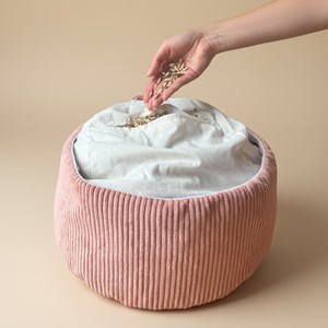 Zafu - coussin méditation rose poudré