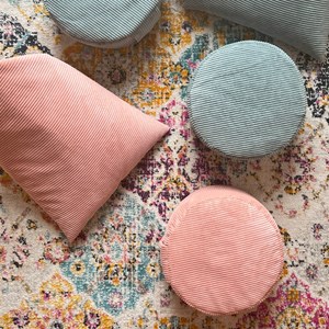 Zafu - coussin méditation rose poudré