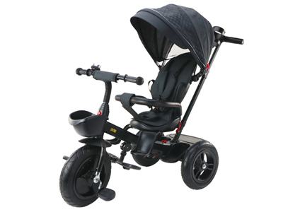 Tricycle pour enfants pro550 noir avec siège réglable et accessoires
