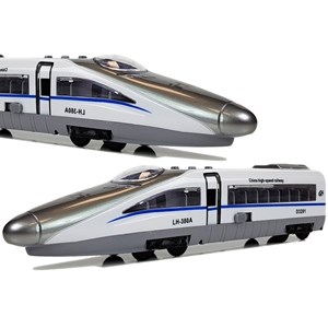 Train pendolino blanc avec son et lumières pour enfants