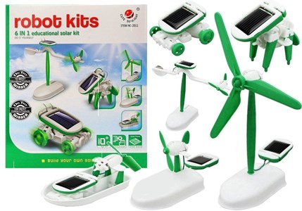 Kit robot solaire 6 en 1 à monter éducatif pour enfants