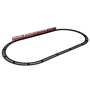 Train électrique avec voies alimentées par batterie ensemble 33 éléments