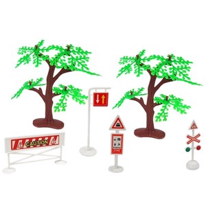 Train électrique avec voies alimentées par batterie ensemble 33 éléments