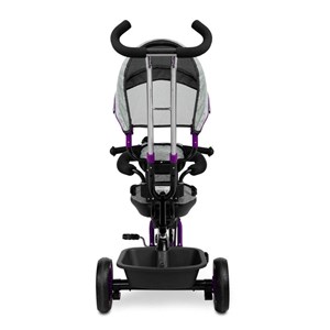 Tricycle poussette trois roues buzz violet avec pare soleil et grand panier