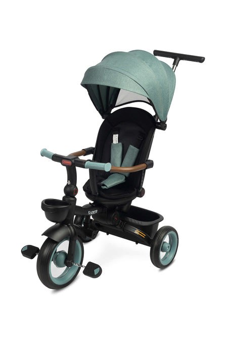 Tricycle trois roues saber bleu avec poignée réglable évolutif pour parent