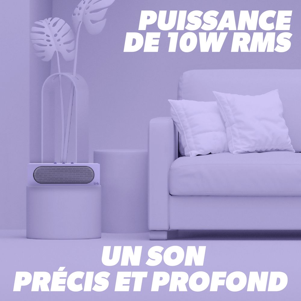 Enceinte Bluetooth T'nB édition Limitée - Cube Blanc/rose - Neuve Sous Blister