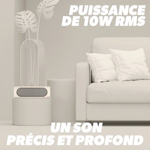 T'nb - enceinte bluetooth rainbow barre, bluetooth 5.4, 10 w rms - blanc