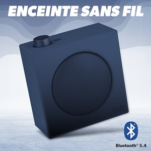 T'nb - enceinte bluetooth rainbow cube, son clair et équilibré 5 w - bleu