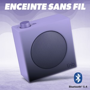 T'nb - enceinte bluetooth rainbow cube, son clair et équilibré 5 w - violet