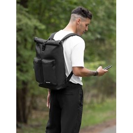 Sac à dos sacoche vélo 2 en 1 noir