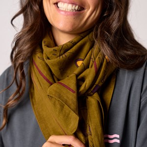 Foulard femme en coton bio lise kaki