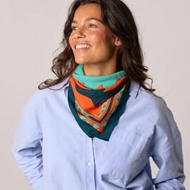 Petit foulard femme en coton paola orange