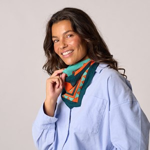 Petit foulard femme en coton paola orange Orange